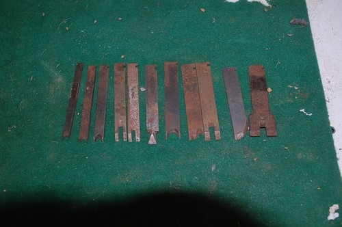 Vintage plough plane - 11, blades