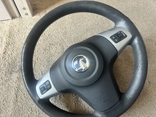 2006-2014 Vauxhall Corsa D Steering Wheel with Controls Silver 13230415