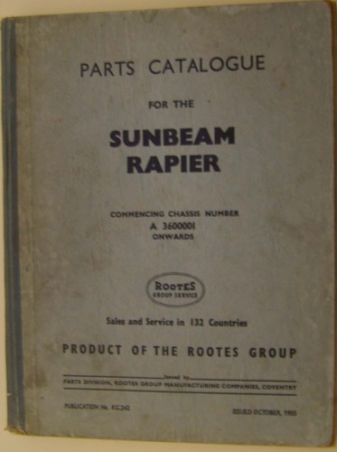 Sunbeam rapier series - sunbeam,