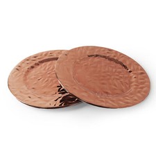 Set Of Red Charger Plates 33cm