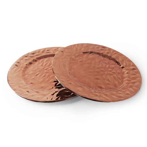 Set red charger plates 33cm - red,