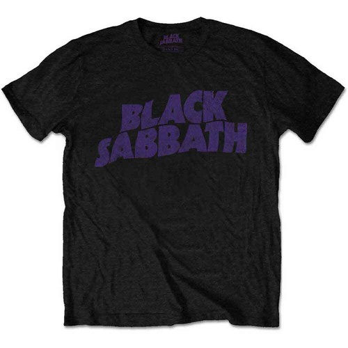 Black sabbath men wavy logo - black,