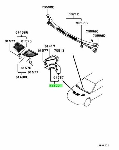 Garnish hood air inlet inner - hood,