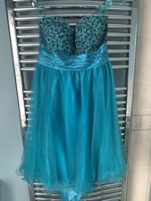Teal Goya London Prom Dress