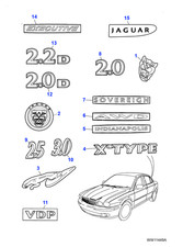 Jaguar Genuine Trunk Lid Badge