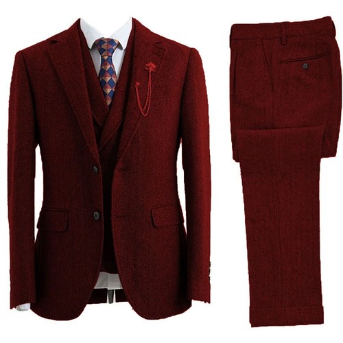 Elegant man suit herringbone - man,