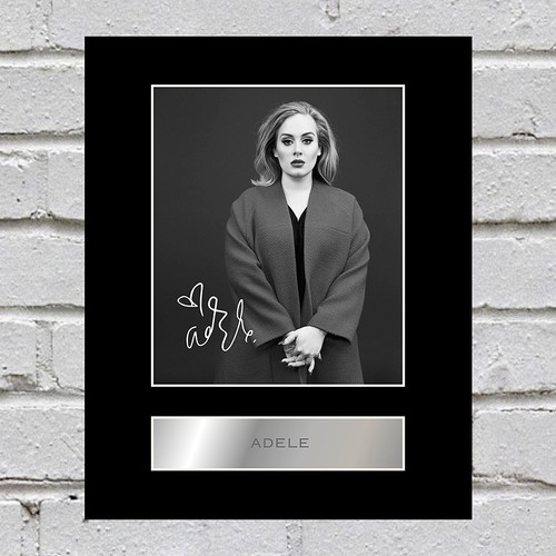 Adele signed mounted photo - adele,