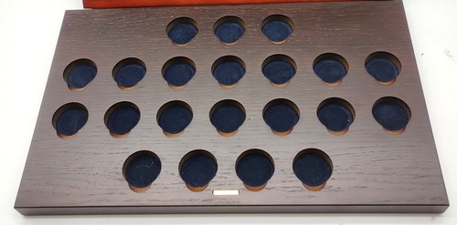 Coin presentation tray wood - coin,