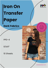 Inkjet Premium T Shirt Transfer Paper A4 for Dark Fabric X 10 Sheets