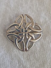 Sheila Fleet (Dearness) 925 Sterling Silver Celtic Knot Brooch Edinburgh HM 9.4g