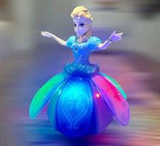 BUMP & GO PRINCESS ELSA DANCE TOY GIRLS PINK TOYS COLOURFUL LED LIGHTS and MUSIC