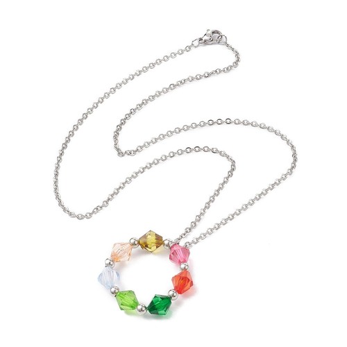 15pcs multicoloured beaded - multicoloured,