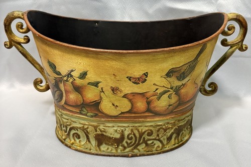 Vintage hand painted toleware - vintage,