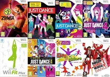 Nintendo Wii Video Game Buy 1 or Bundle Up Just Dance 1 3 4 2014 Zumba Fit