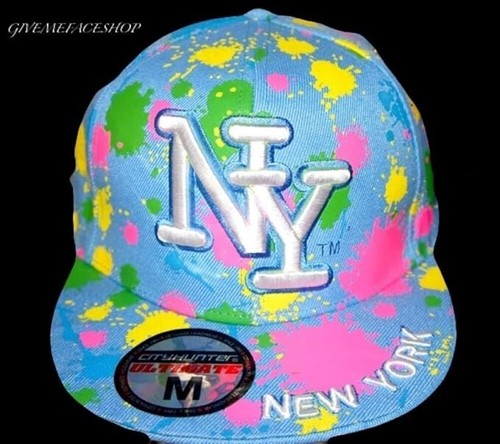 Splash sky blue fitted cap - ny,