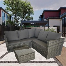 Garden 5Seater Rattan Corner