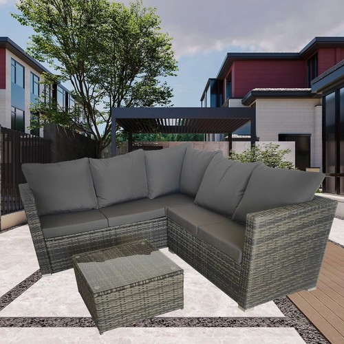 Garden 5seater rattan corner - garden,