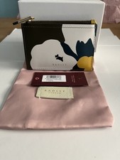 Radley Perfect Poppies Leather Card Holder Zip Top Purse RRP £39 dust bag BNWT 