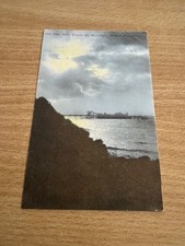 Postcard - Old Pier from woods moonlight Weston-super-Mare Somerset posted 1908