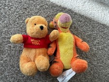 Vintage 4" Tiny Winnie the Pooh & tiger teddy bear soft toy a Teepee Product 