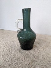 Vintage charcoal Crackle Glass