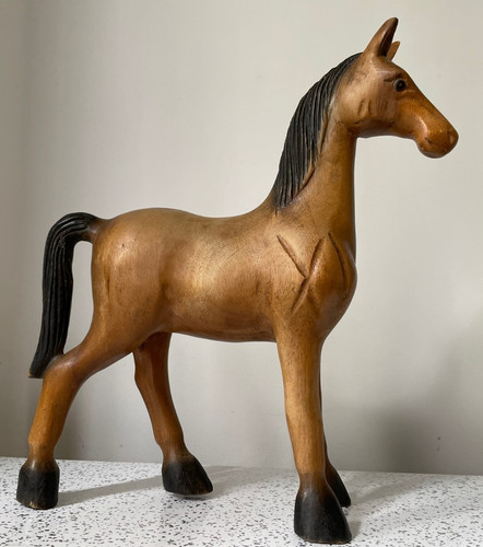 Vintage hand carved wooden - hand-carved,