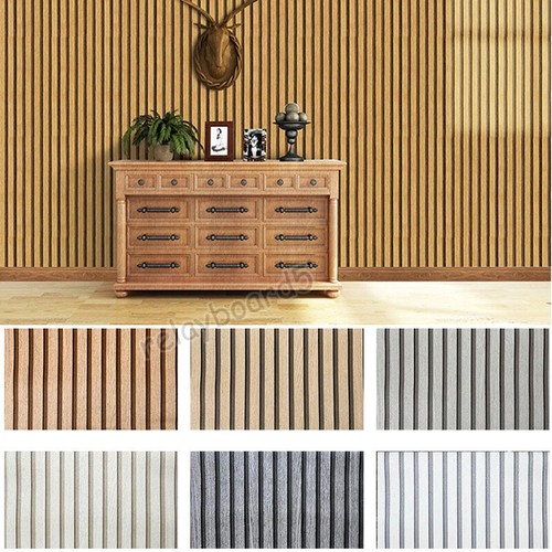 Modern wooden slat panelling - wooden,