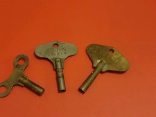 3 X Vintage Clock Keys