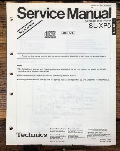Technics xp5 player - sl-xp5,