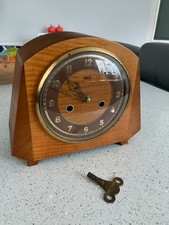 Smiths Enfield Teak Mantel clock , VG working condition