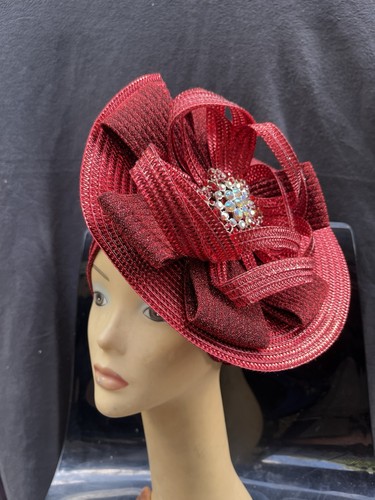 Burgundy red african turban - burgundy,