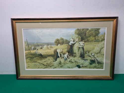 Large framed the hay field - large,