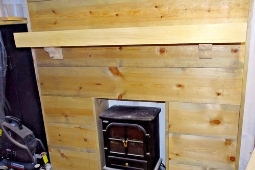 Real pine mantle - mantle, shelf