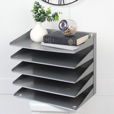 Vintage Metal 5 Tier Filing Tray. Strong Industrial Vibes for Home or Office.