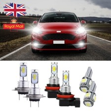 For Ford Fiesta Mk8 2017-2020 3570 Bright White Xenon LED Low/Fog/Side Bulbs Set