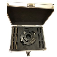 40mm Wide x 93mm Dia X 1 1/4 In Spindle Moulder Cutter Block with 6 Knife Box