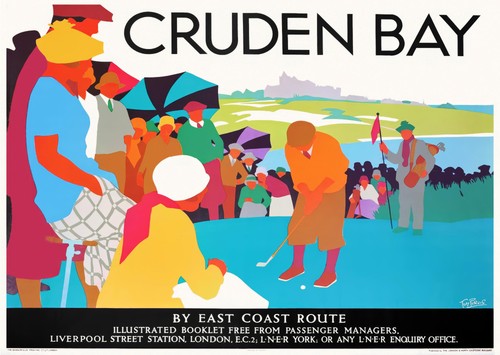 Vibrant cruden bay - bay, retro