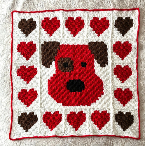 Crochet blanket lap cot - blanket, doll