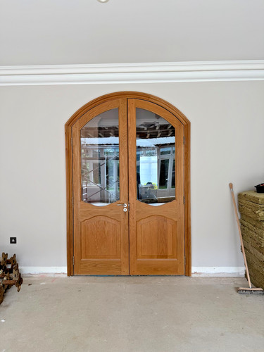 Solid oak arched - oak, double