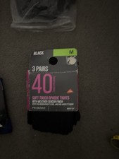 Primark Black Opaque Tights 40
