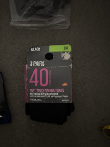 Primark black opaque tights - opaque, 40