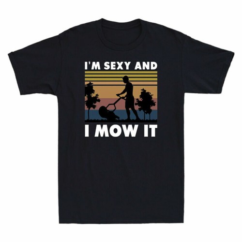 Men mowing lawn retro - mowing,
