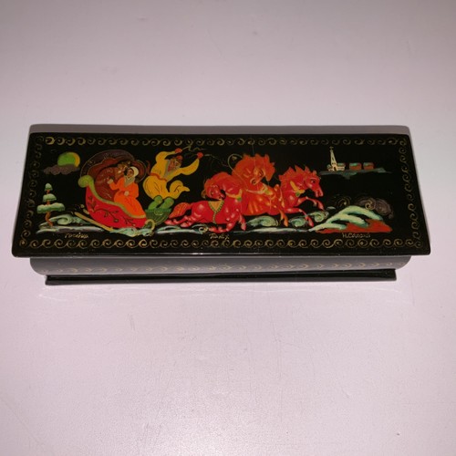 Russian palekh lacquer box - lacquer,