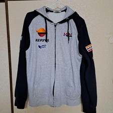 Honda Gas Repsol Collaboration Hoodie Size S Gray Navy Blue