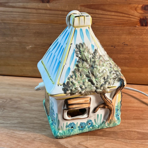 Vintage village shop lamp - village,