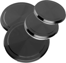 Evokk 4Pcs Black Hob Covers