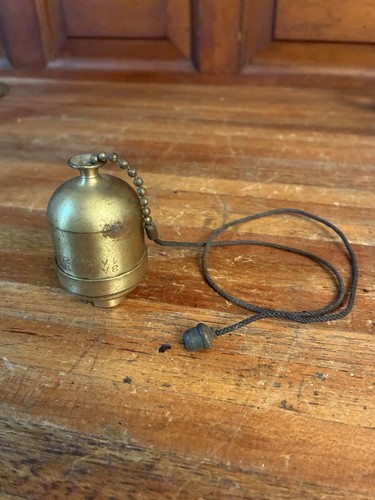 Antique hubbell brass hanging - antique,