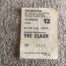 The Clash ticket Mayfair Newcastle 12/06/80 #1923 16 tons tour