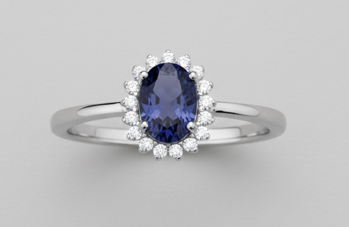 Sterling silver sapphire ring - silver,