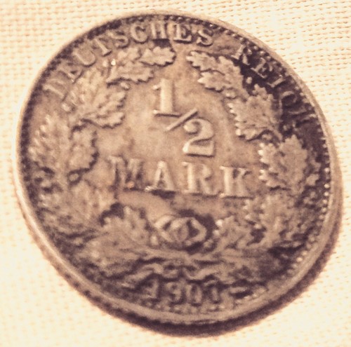 1907 german silver mark - silver,